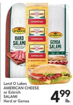 Pete's Fresh Market Land O Lakes AMERICAN CHEESE or Eckrich SALAMI Hard or Genoa offer