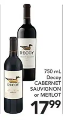Pete's Fresh Market 750 mL Decoy CABERNET SAUVIGNON or MERLOT offer