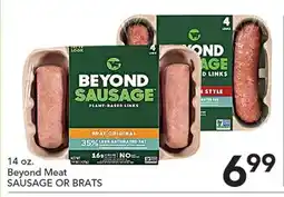 Pete's Fresh Market BEYOND MEAT SAUSAGE OR BRATS offer