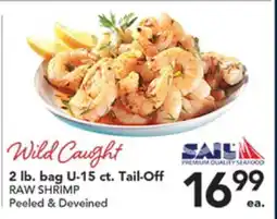 Pete's Fresh Market 2 lb. bag U-15 ct. Tail-Off RAW SHRIMP offer