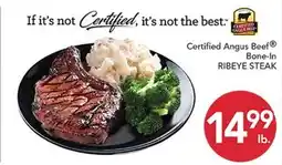 Pete's Fresh Market Certified Angus Beef Bone-In RIBEYE STEAK offer
