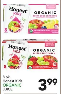 Pete's Fresh Market 8 pk. Honest Kids ORGANIC JUICE offer