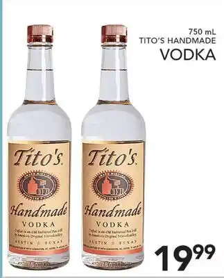 Pete's Fresh Market TITO'S HANDMADE VODKA offer