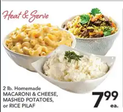 Pete's Fresh Market 2 lb. Homemade MACARONI & CHEESE, MASHED POTATOES, or RICE PILAF offer