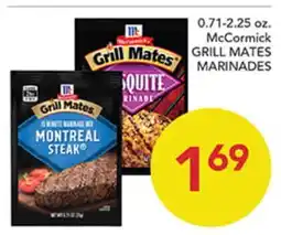 Pete's Fresh Market McCormick GRILL MATES MARINADES offer