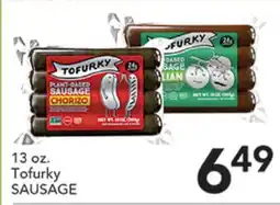 Pete's Fresh Market Tofurky SAUSAGE offer