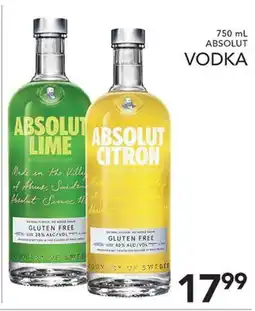 Pete's Fresh Market 750 mL ABSOLUT VODKA offer