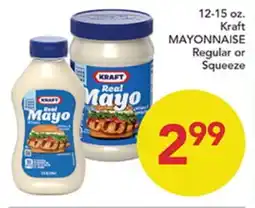 Pete's Fresh Market 12-15 oz. Kraft MAYONNAISE Regular or Squeeze offer