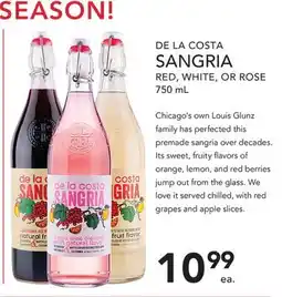 Pete's Fresh Market DE LA COSTA SANGRIA offer