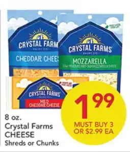 Pete's Fresh Market 8 oz. Crystal Farms CHEESE offer