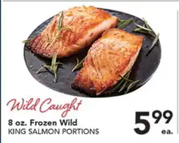 Pete's Fresh Market 8 oz. Frozen Wild King Salmon Portions offer
