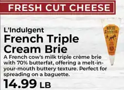 Sunset Foods L'Indulgent French Triple Cream Brie offer