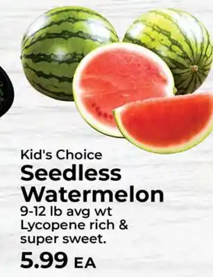 Sunset Foods Kid's Choice Seedless Watermelon offer