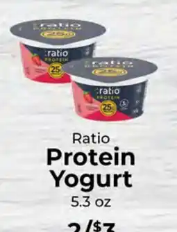 Sunset Foods Ratio Protein Yogurt offer