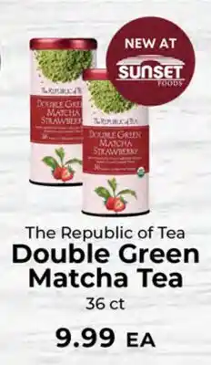 Sunset Foods The Republic of Tea Double Green Matcha Tea offer