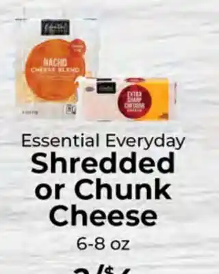 Sunset Foods Essential Everyday Shredded or Chunk Cheese offer
