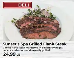 Sunset Foods Sunset's Spa Grilled Flank Steak offer