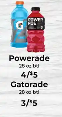 Sunset Foods Powerade 28 oz btl Gatorade 28 oz btl offer