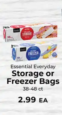 Sunset Foods Essential Everyday Storage or Freezer Bags offer