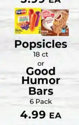 Sunset Foods Popsicles 18 ct or Good Humor Bars offer