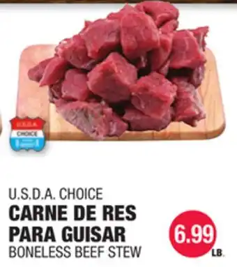 Carnicerias Jimenez U.S.D.A CHOICE CARNE DE RES PARA GUISTAR offer