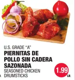Carnicerias Jimenez U.S. GRADE A PIERNITAS DE POLLO SIN CADERA SAZONADA offer