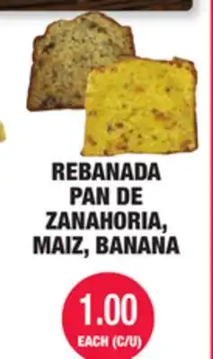 Carnicerias Jimenez REBANADA PAN DE ZANAHORIA, MAIZ, BANANA offer
