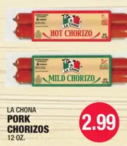 Carnicerias Jimenez LA CHONA PORK CHORIZOS offer