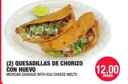 Carnicerias Jimenez (2) QUESADILLAS DE CHORIZO CON HUEVO offer