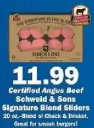 Schnucks Certified Angus Beef Schweld & Sons Signature Blend Sliders offer