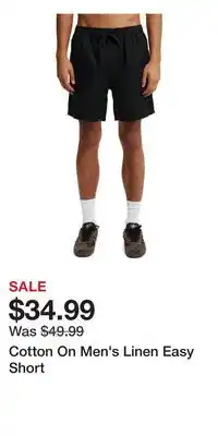Nordstrom Cotton On Men's Linen Easy Short offer