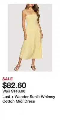 Nordstrom Lost + Wander Sunlit Whimsy Cotton Midi Dress offer