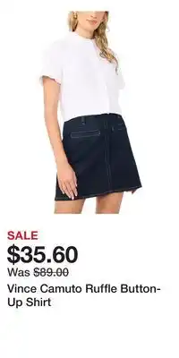 Nordstrom Vince Camuto Ruffle Button-Up Shirt offer