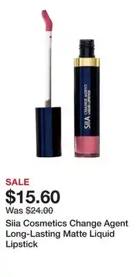 Nordstrom Siia Cosmetics Change Agent Long-Lasting Matte Liquid Lipstick offer