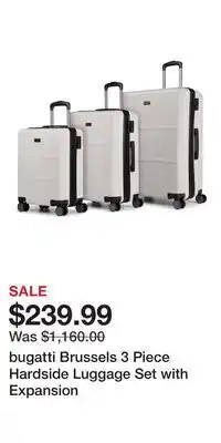 Nordstrom bugatti Brussels 3 Piece Hardside Luggage Set with Expansion offer