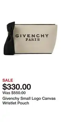Nordstrom Givenchy Small Logo Canvas Wristlet Pouch offer