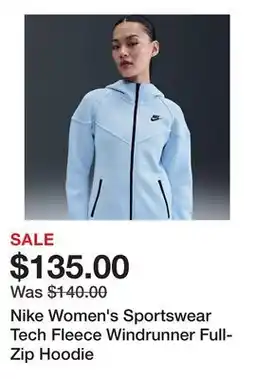 Dick's Sporting Goods Nike Women's Sportswear Tech Fleece Windrunner Full-Zip Hoodie offer