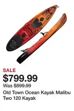 Dick's Sporting Goods Old Town Ocean Kayak Malibu Two 120 Kayak offer