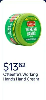 Walmart O'Keeffe's Working Hands Hand Cream offer