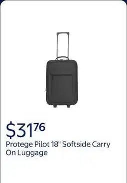 Walmart Protege Pilot Carry On 18 Softside 2 Wheel Luggage for Travel, Black offer