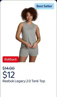 Walmart Reebok Women's Legacy 2.0 Meet and Greet Tank offer