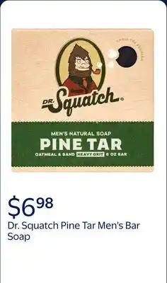 Walmart Dr. Squatch Mens Bar Soap, Natural Bar Soap for Men, Pine Tar offer