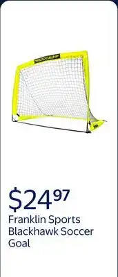 Walmart Franklin Sports Blackhawk Soccer Goal - Pop up - Indoor + Outdoor - Adult + Kids - 4' x 3' - Yellow offer