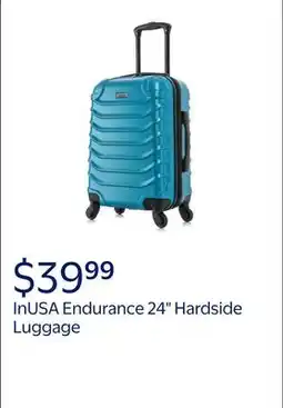 Walmart InUSA Endurance 24 Hardside Lightweight Luggage with Spinner Wheels, Handle, and Trolley, Teal offer