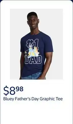 Walmart Bluey Men's and Big Men's Father's Day Graphic Tee offer