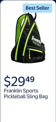 Walmart Franklin Sports Pickleball Sling Bag - Pickleball Equipment Backpack -Black offer