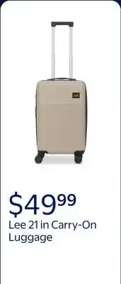 Walmart Lee 21 in Unisex Carry-On Luggage, Beige offer