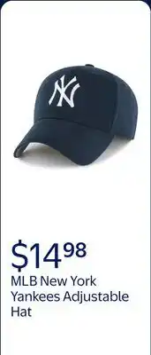 Walmart MLB New York Yankees Primary Color Adjustable Hat offer