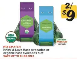 Winn Dixie Know & Love Hass Avocados or Organic Hass Avocados offer