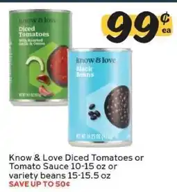 Winn Dixie Know & Love Diced Tomatoes or Tomato Sauce offer